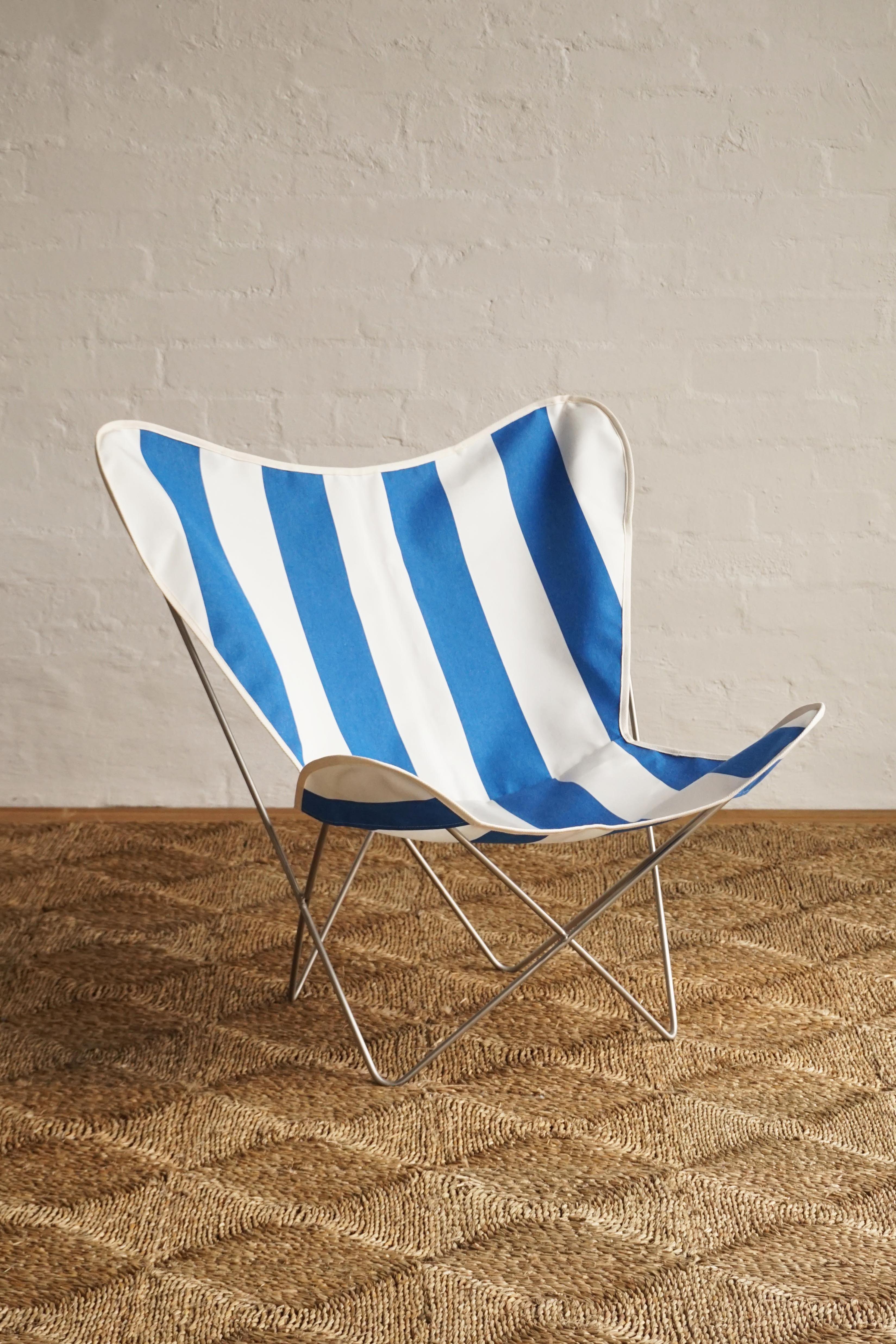 Blue & White Stripe Canvas Cover