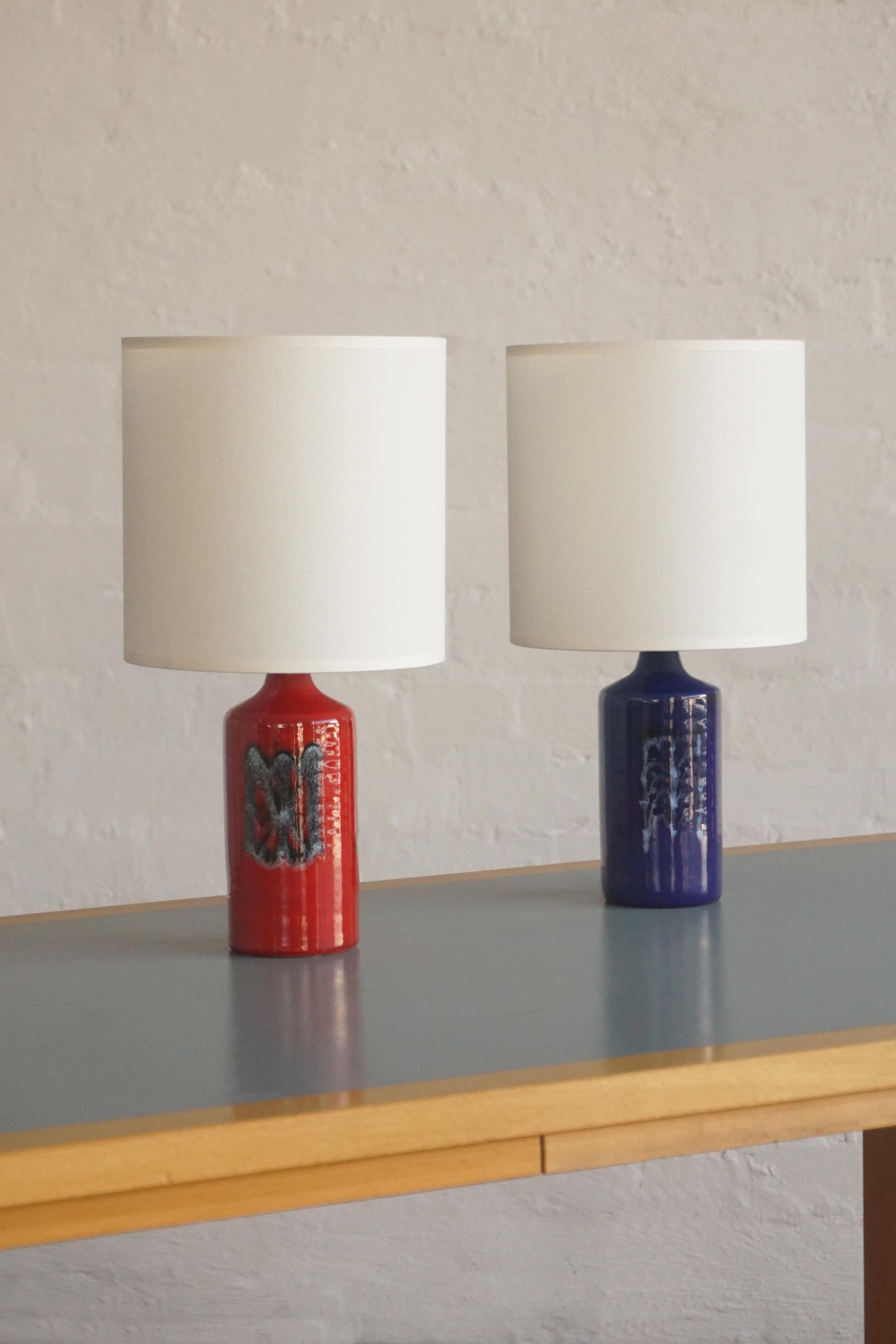 Bartholdy Ceramic Lamp- Blue