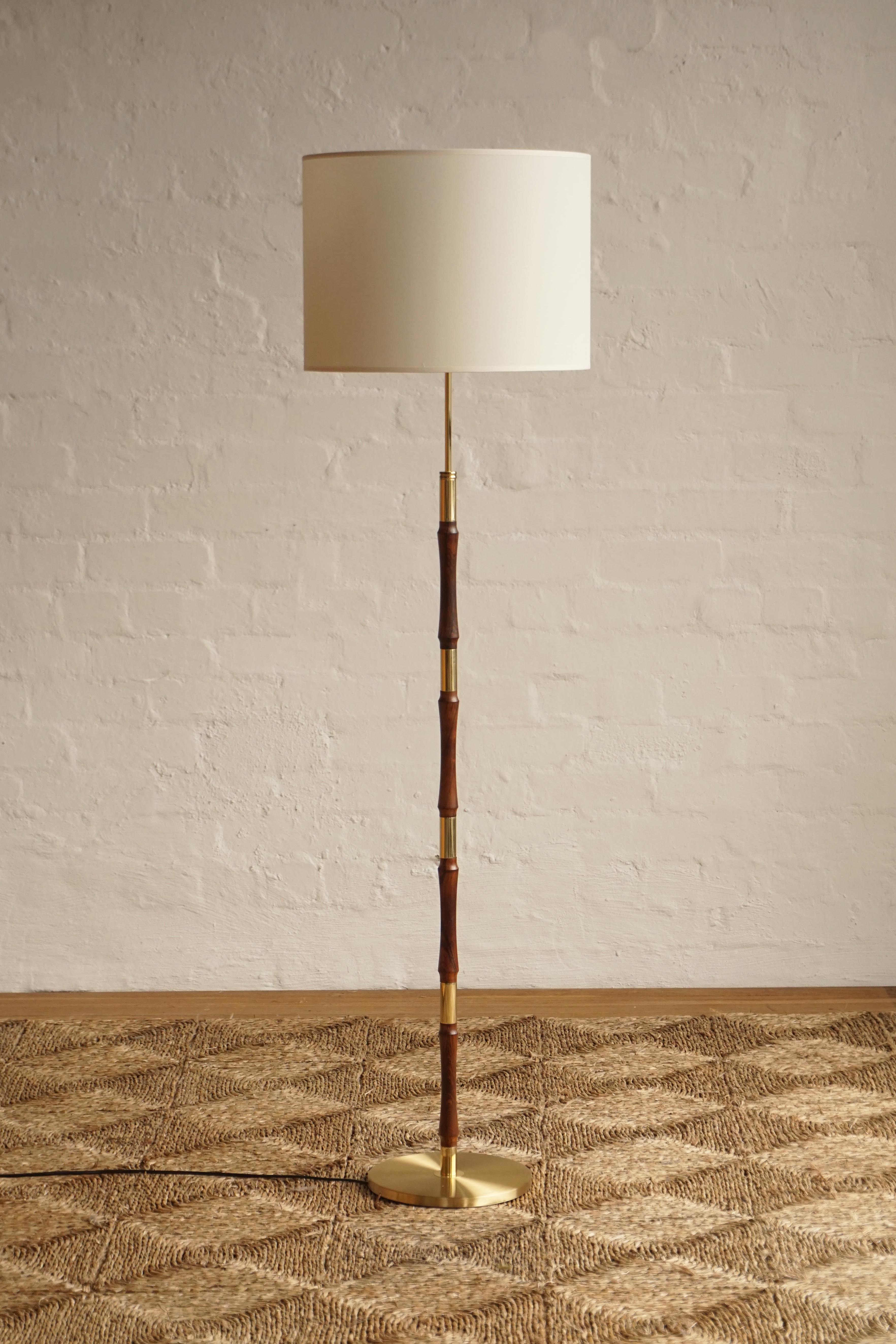 Brazilian Rosewood & Brass Lamp