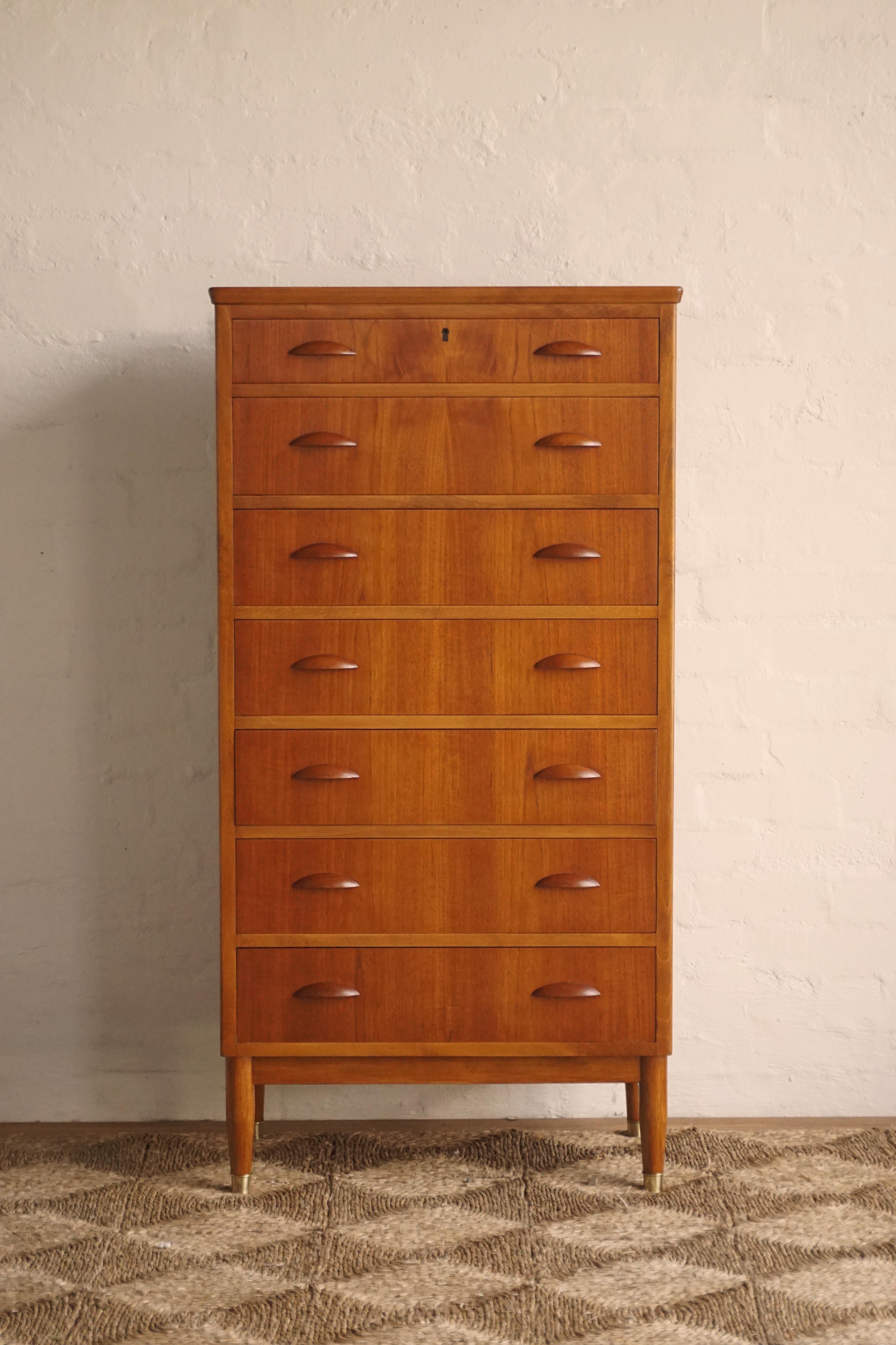 Large teak & Beech Chest
