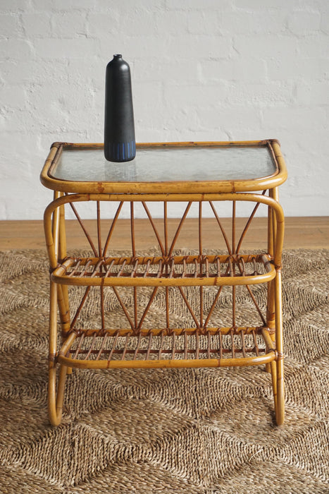 Danish Cane Side Table