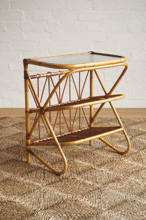 Danish Cane Side Table