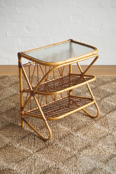 Danish Cane Side Table