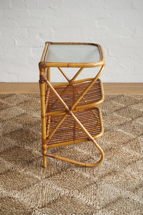 Danish Cane Side Table