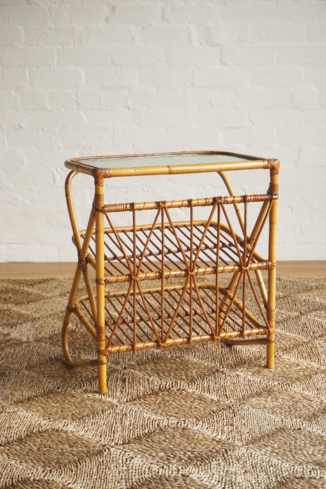 Danish Cane Side Table