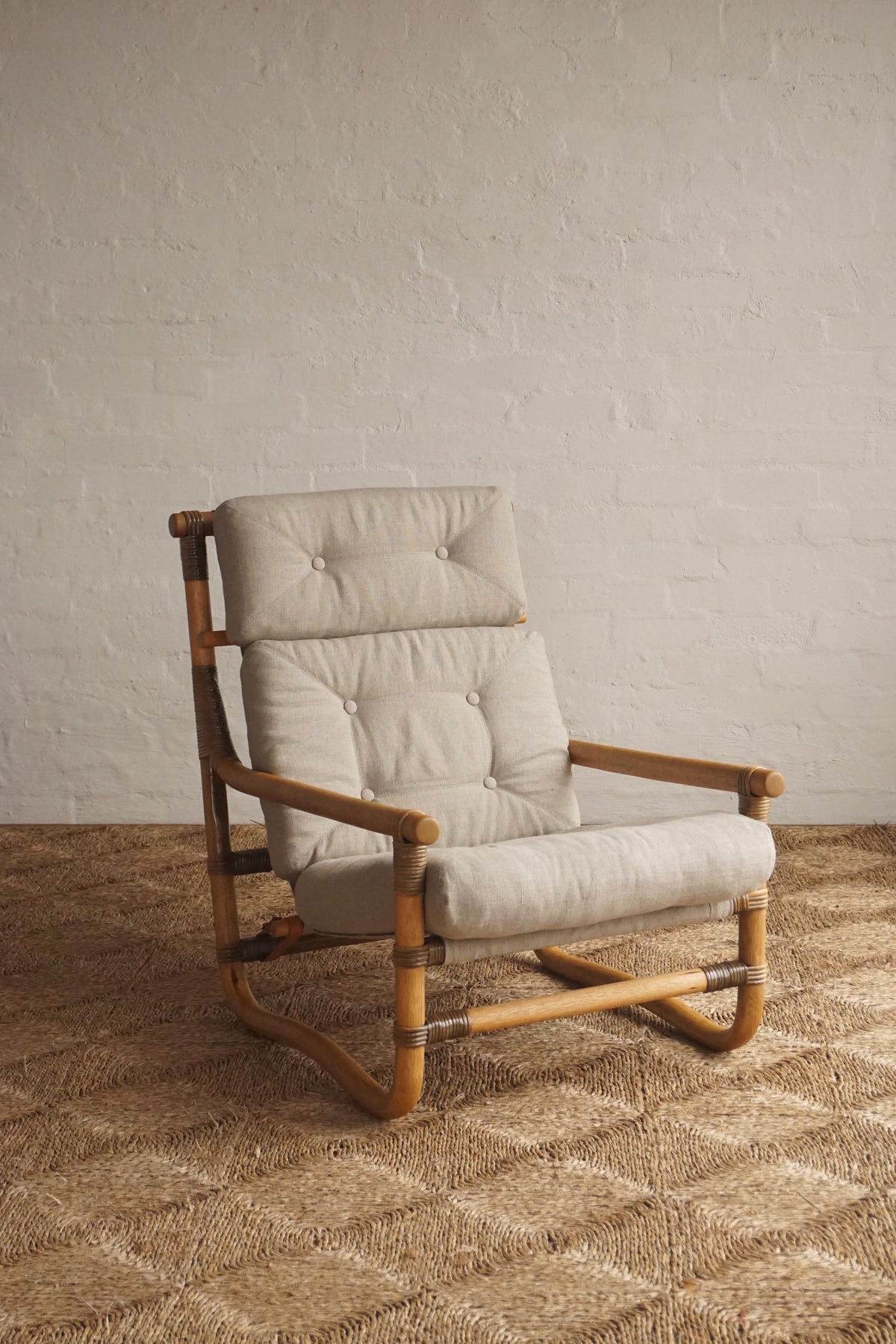 Danish Bamboo Lounge Chair
