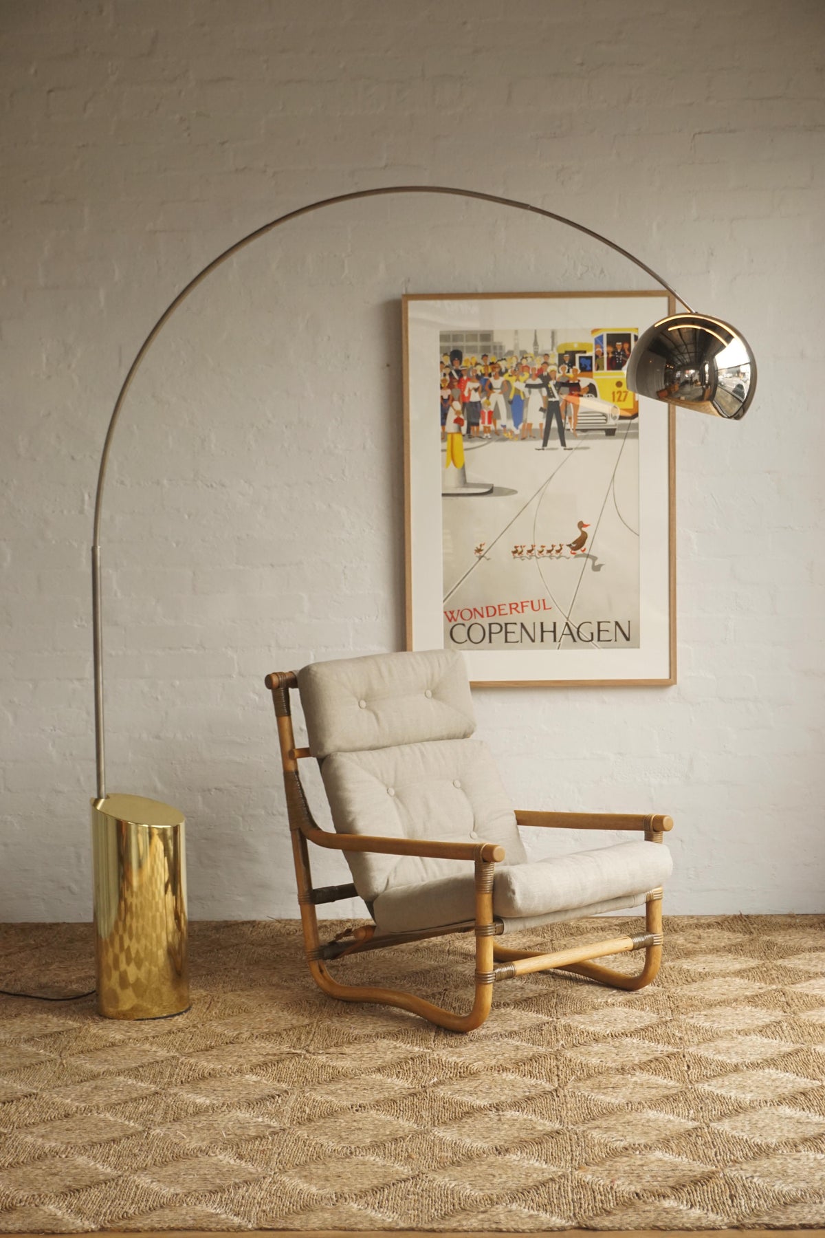 Brass & Chrome Floor Lamp