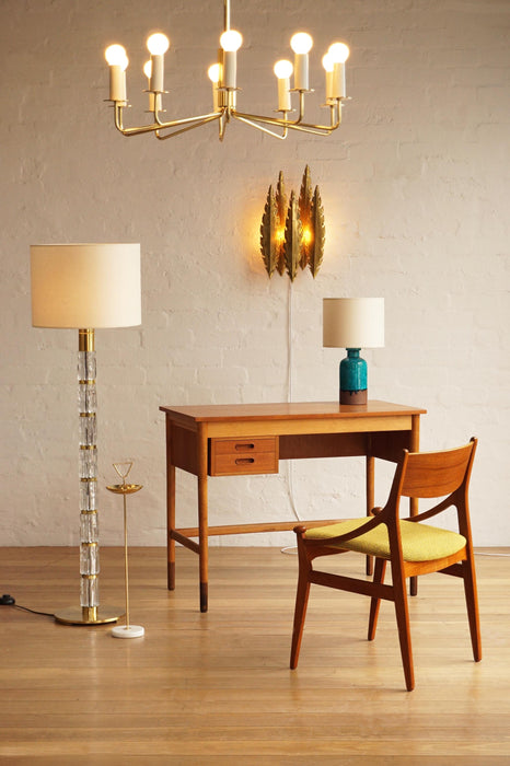 Glass & Brass Floor Lamp
