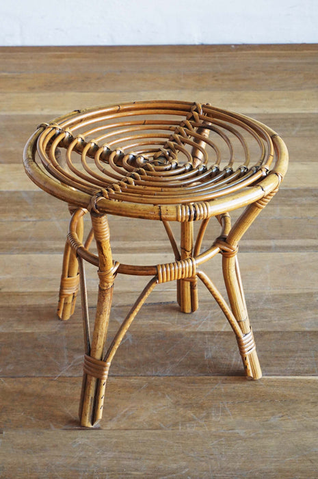 French Cane Side Table