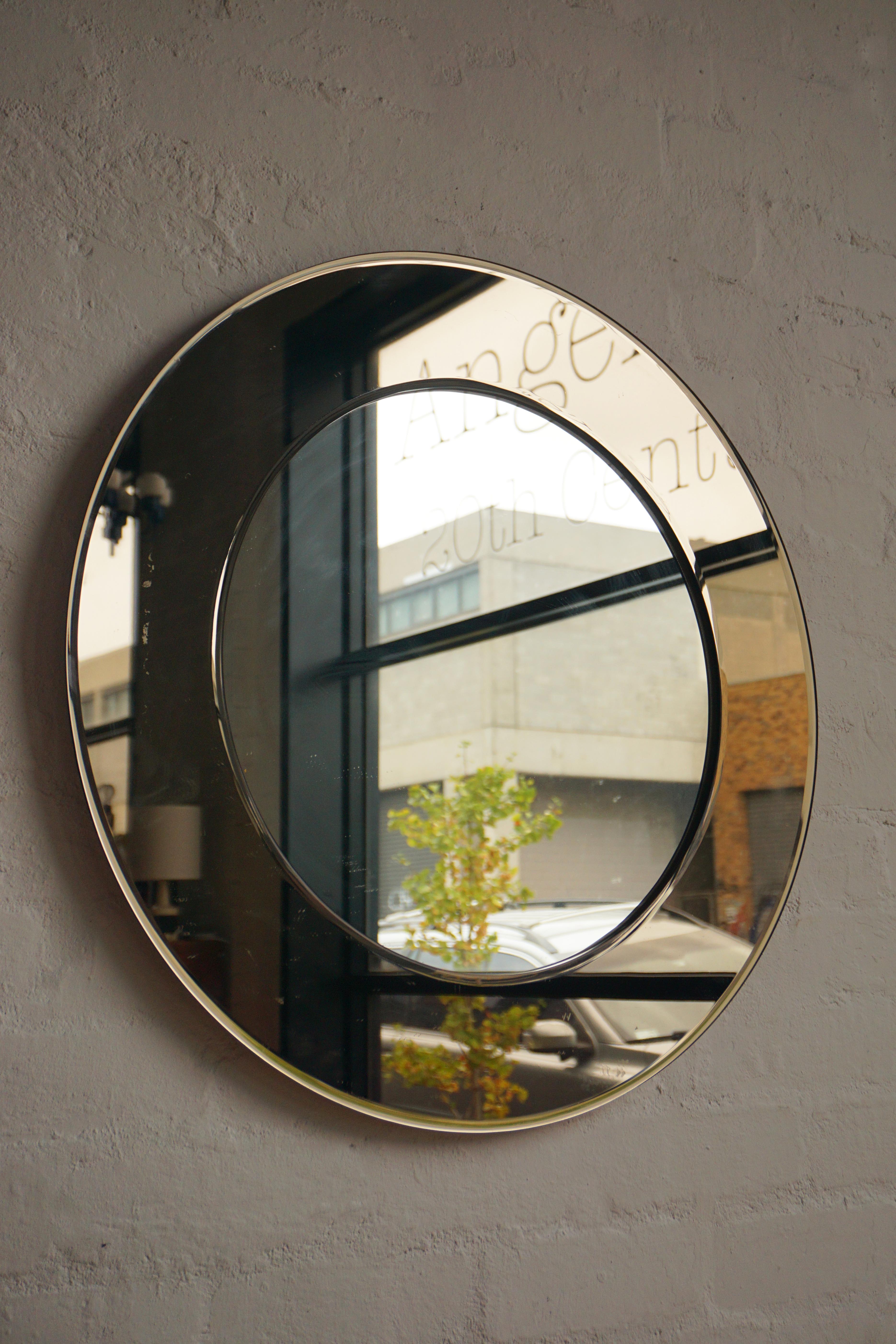 Italian Bronzed Glass Mirror