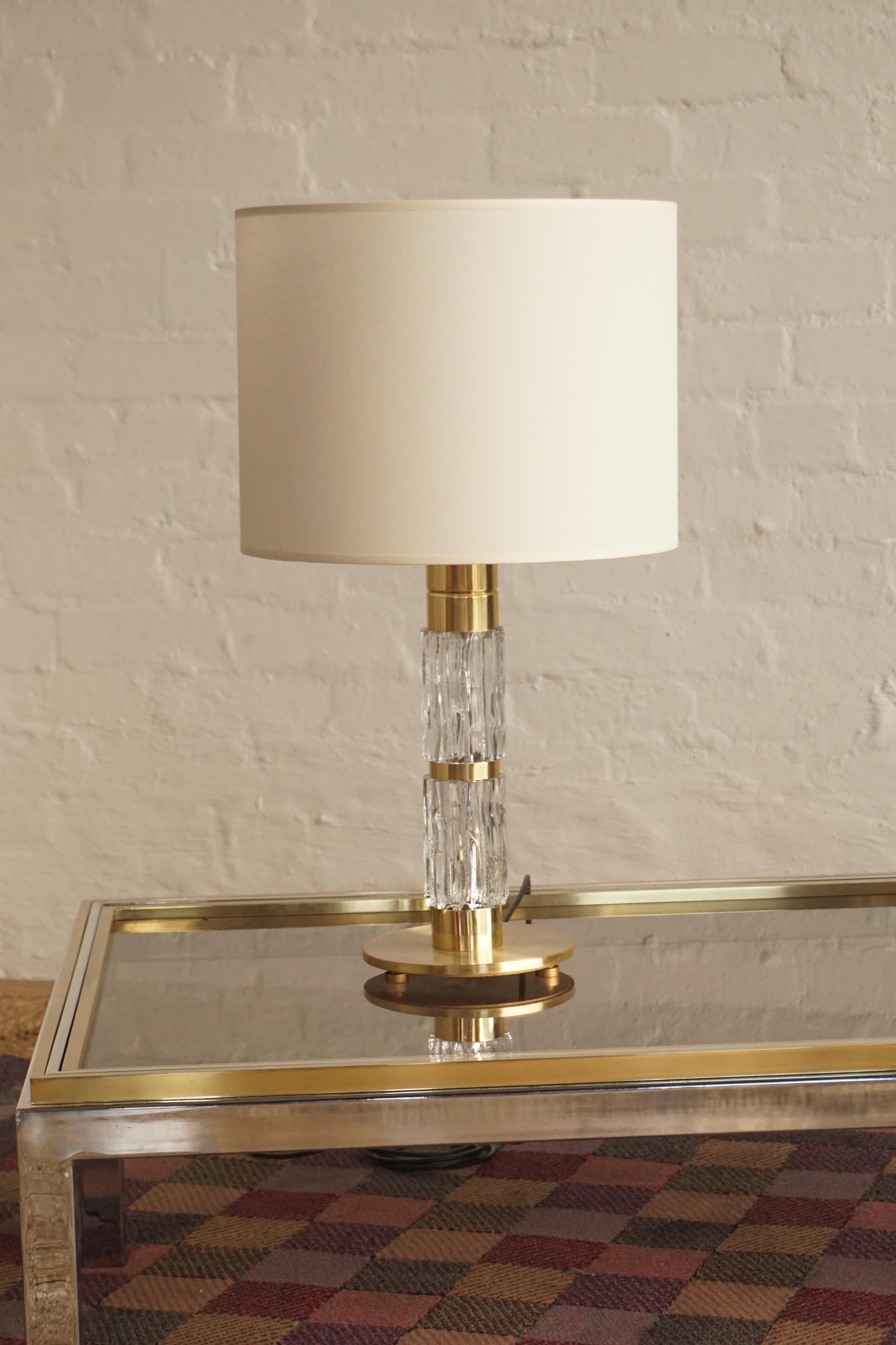 Brass & Glass Table Lamp