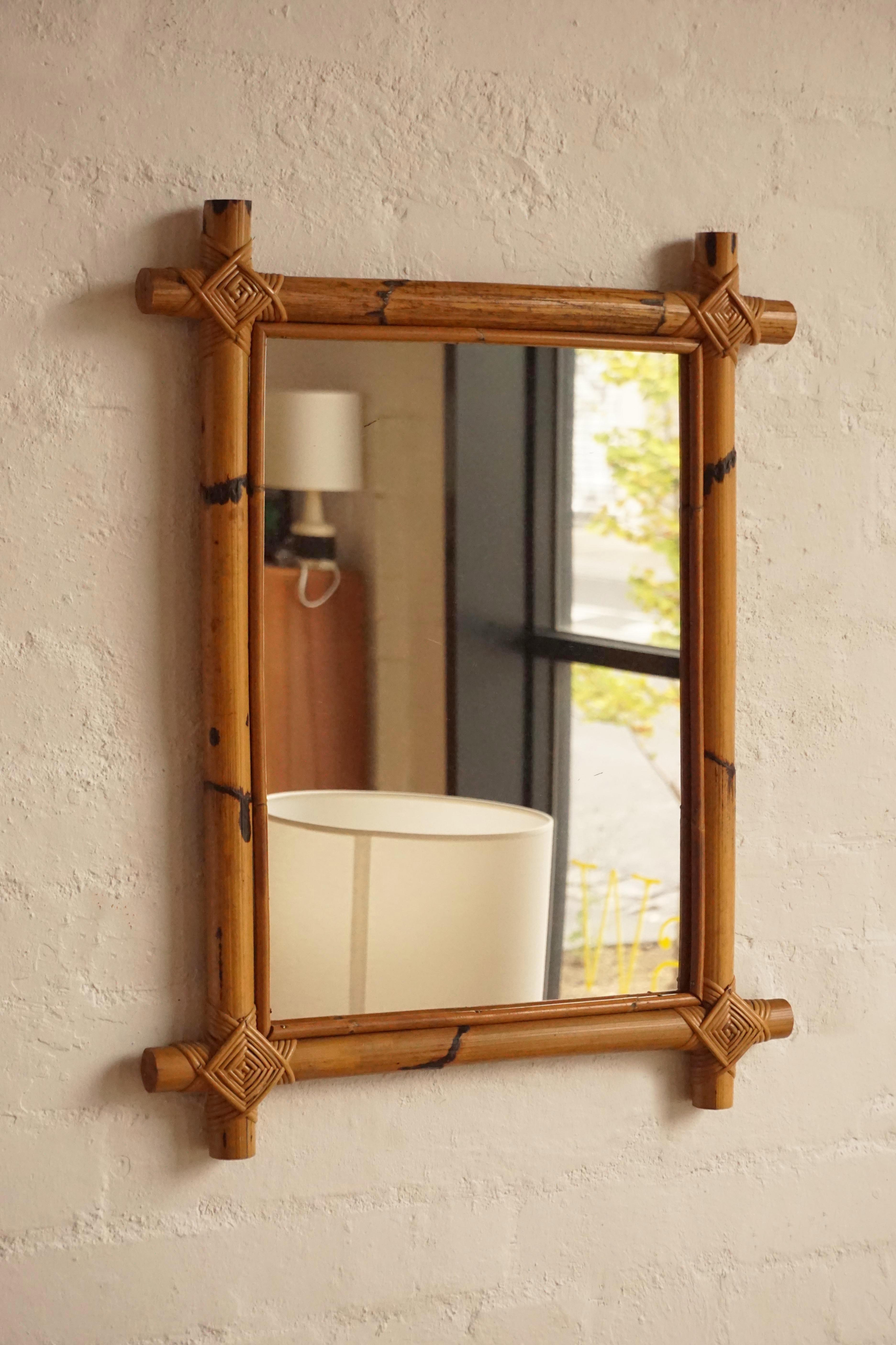 Italian Bamboo Mirror