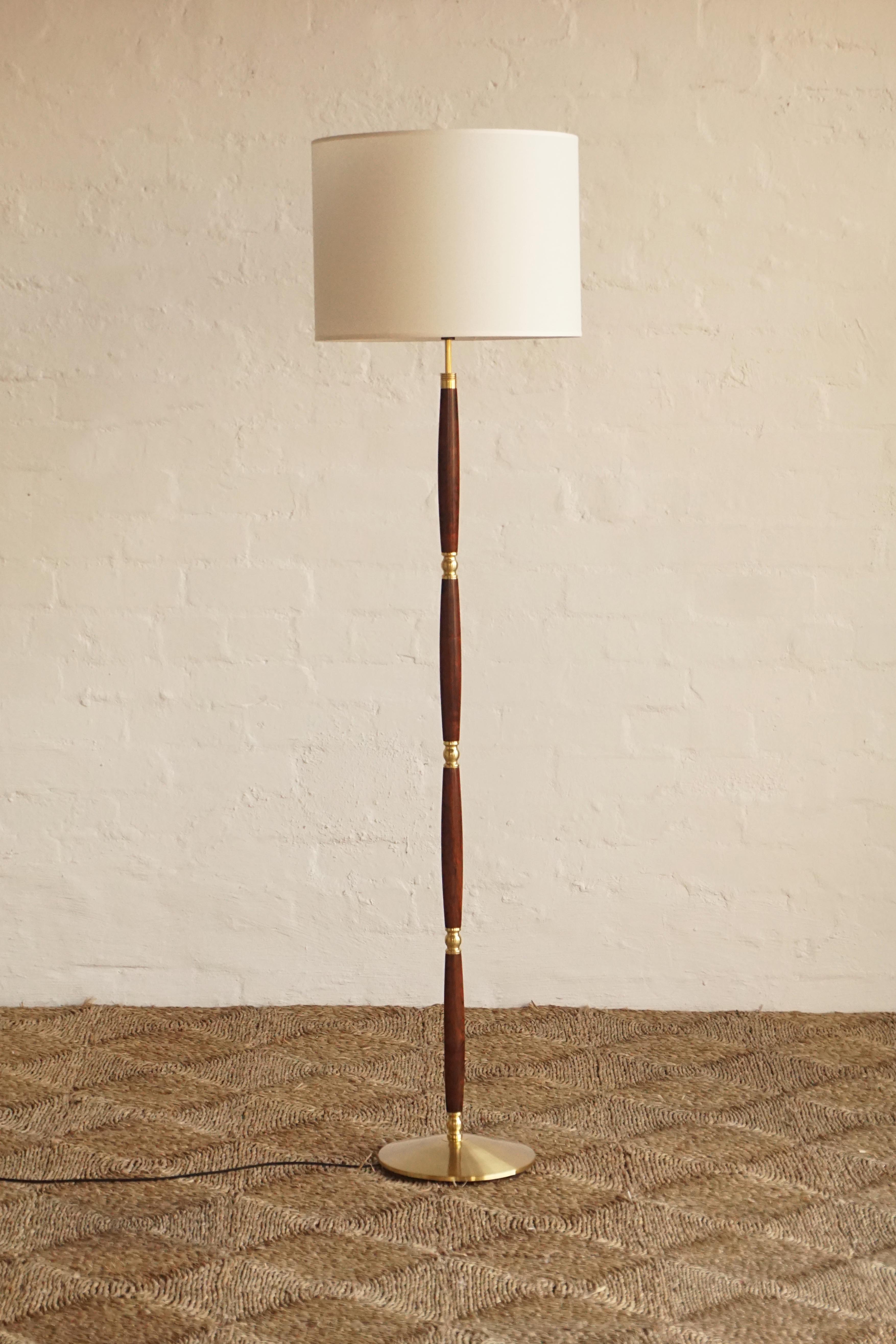 Brazilian Rosewood & Brass Lamp