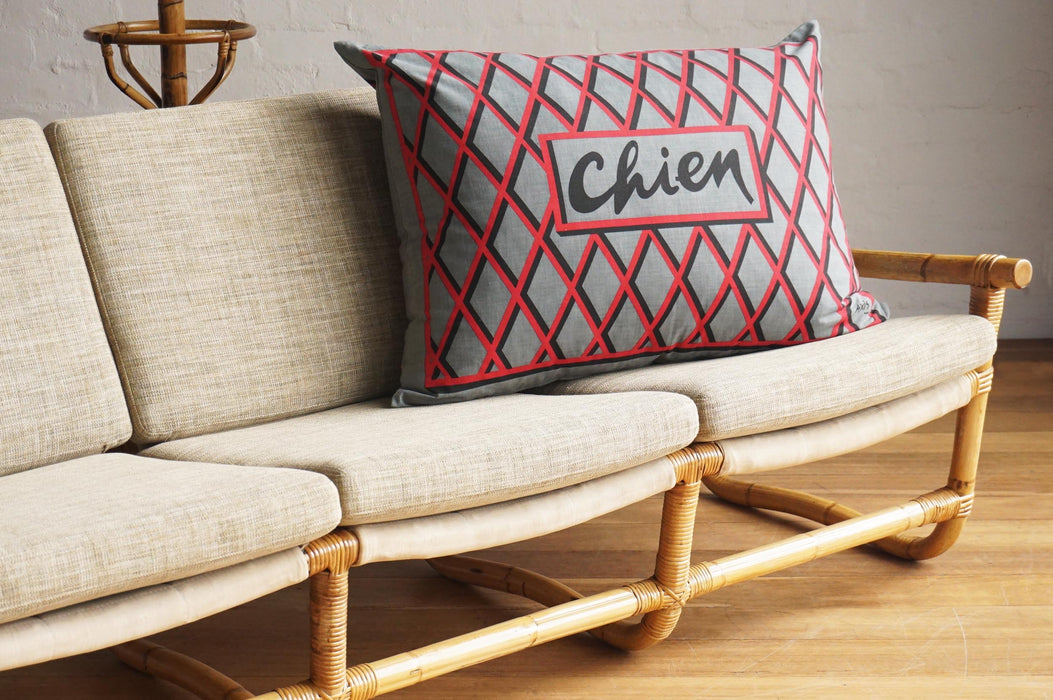 Upholstered Bamboo Sofa