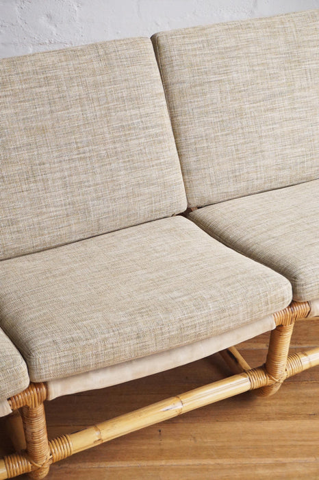 Upholstered Bamboo Sofa