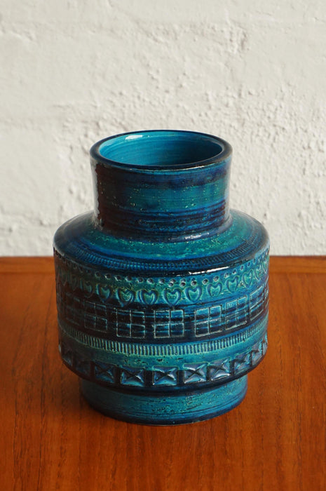 Aldo Lond Bitossi Vase- Blue Rimini