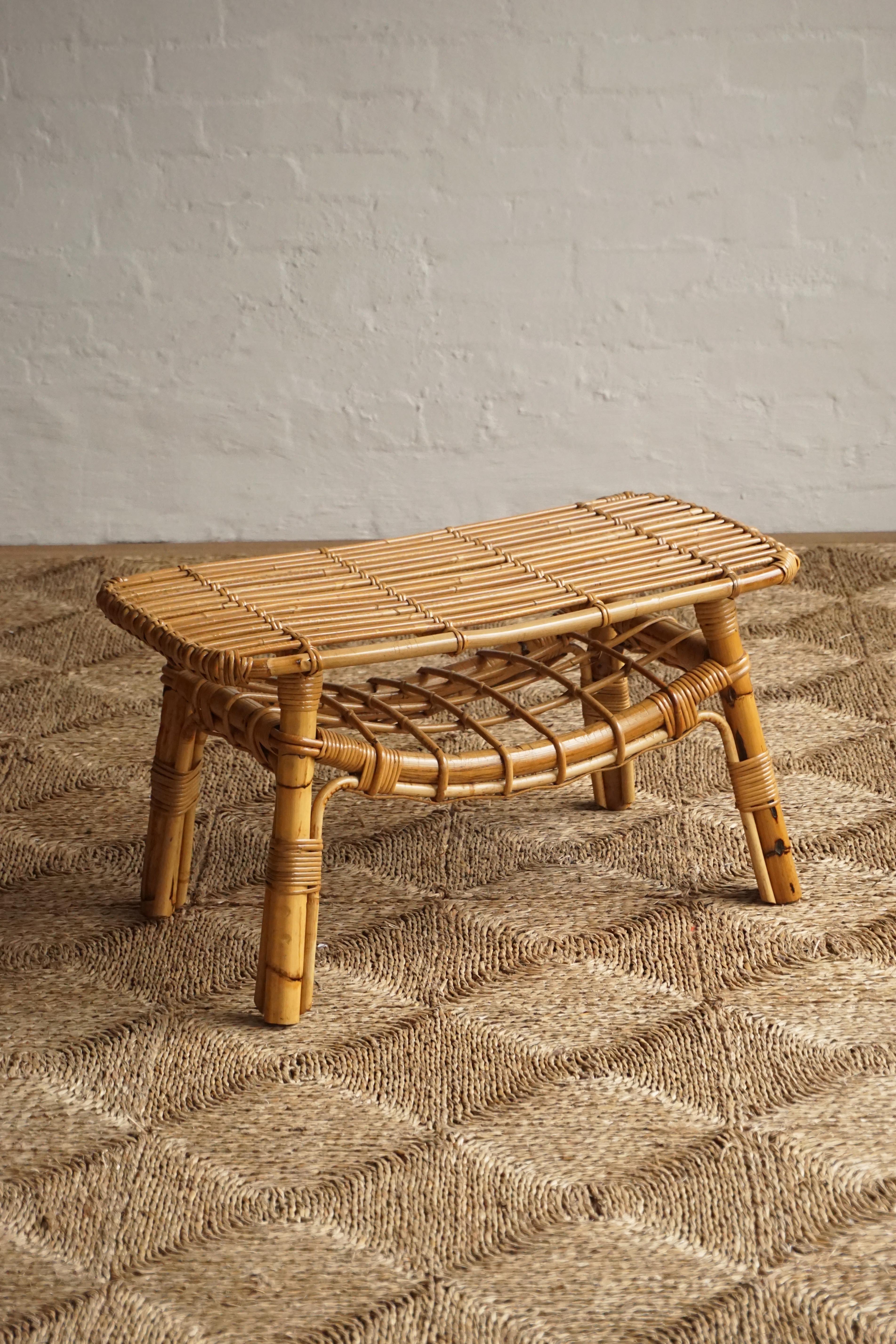 Italian Bamboo Side Table