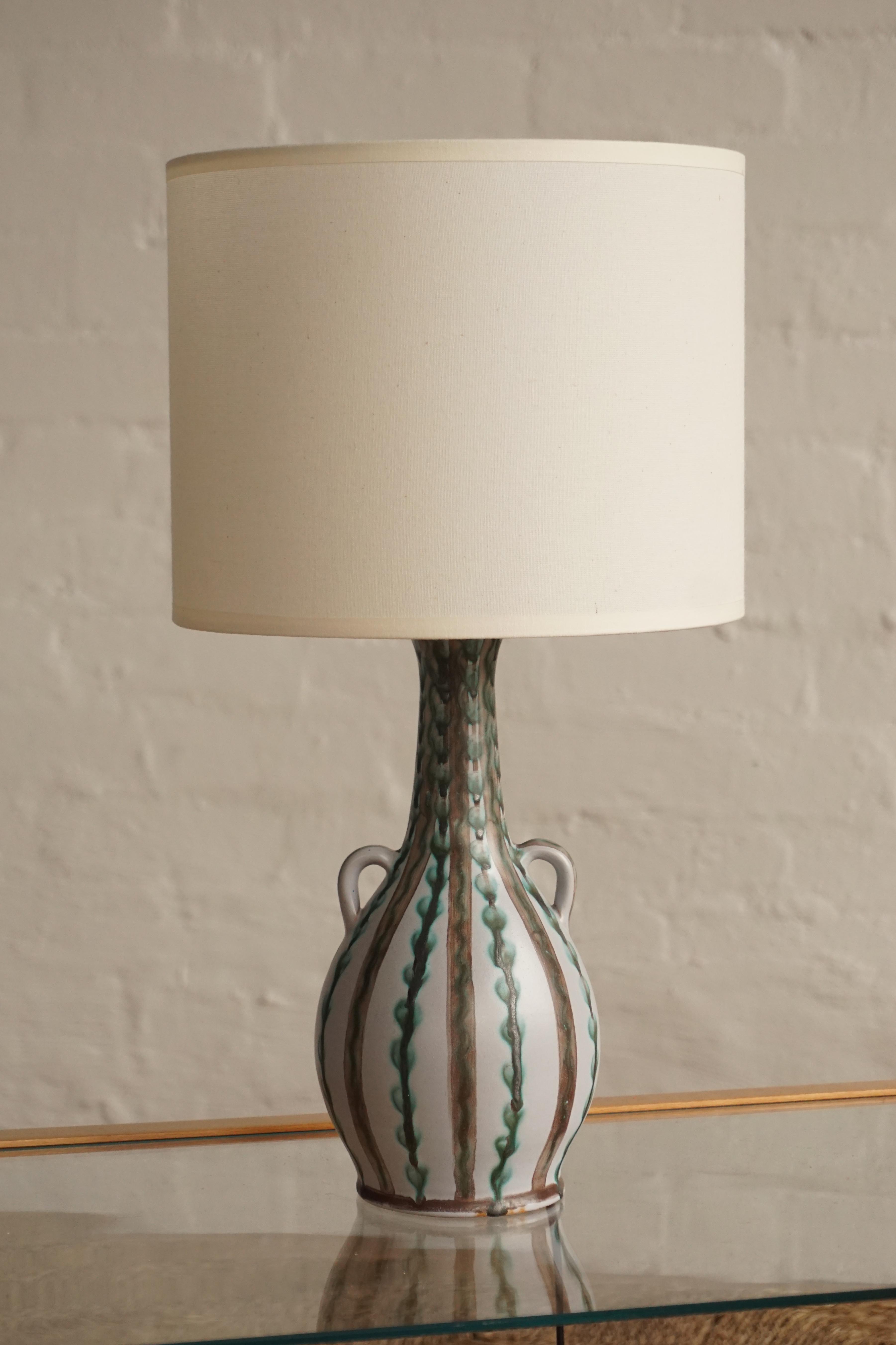 1950s Danish Ceramic Lamp