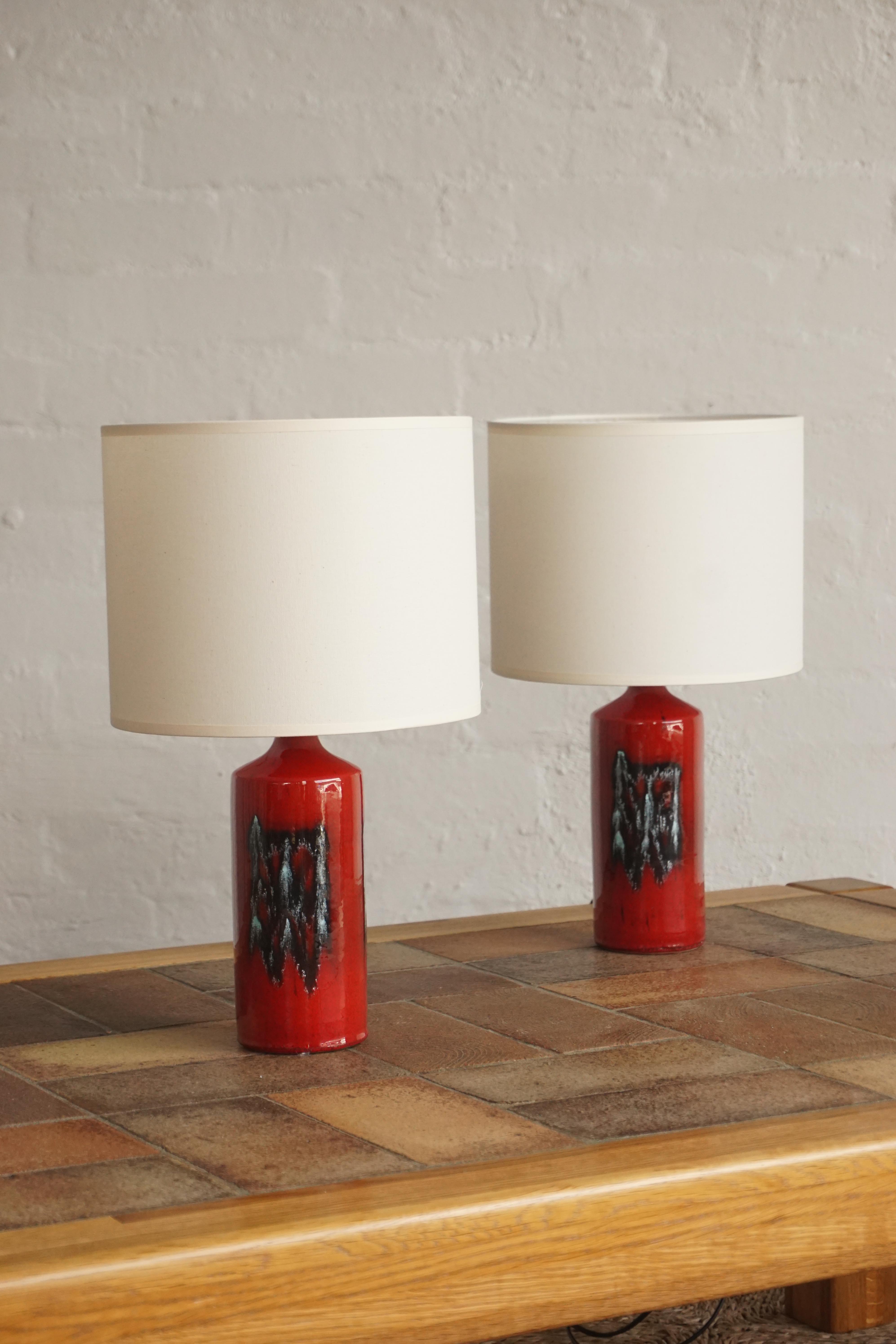 Pair Bartholdy Ceramic Lamps