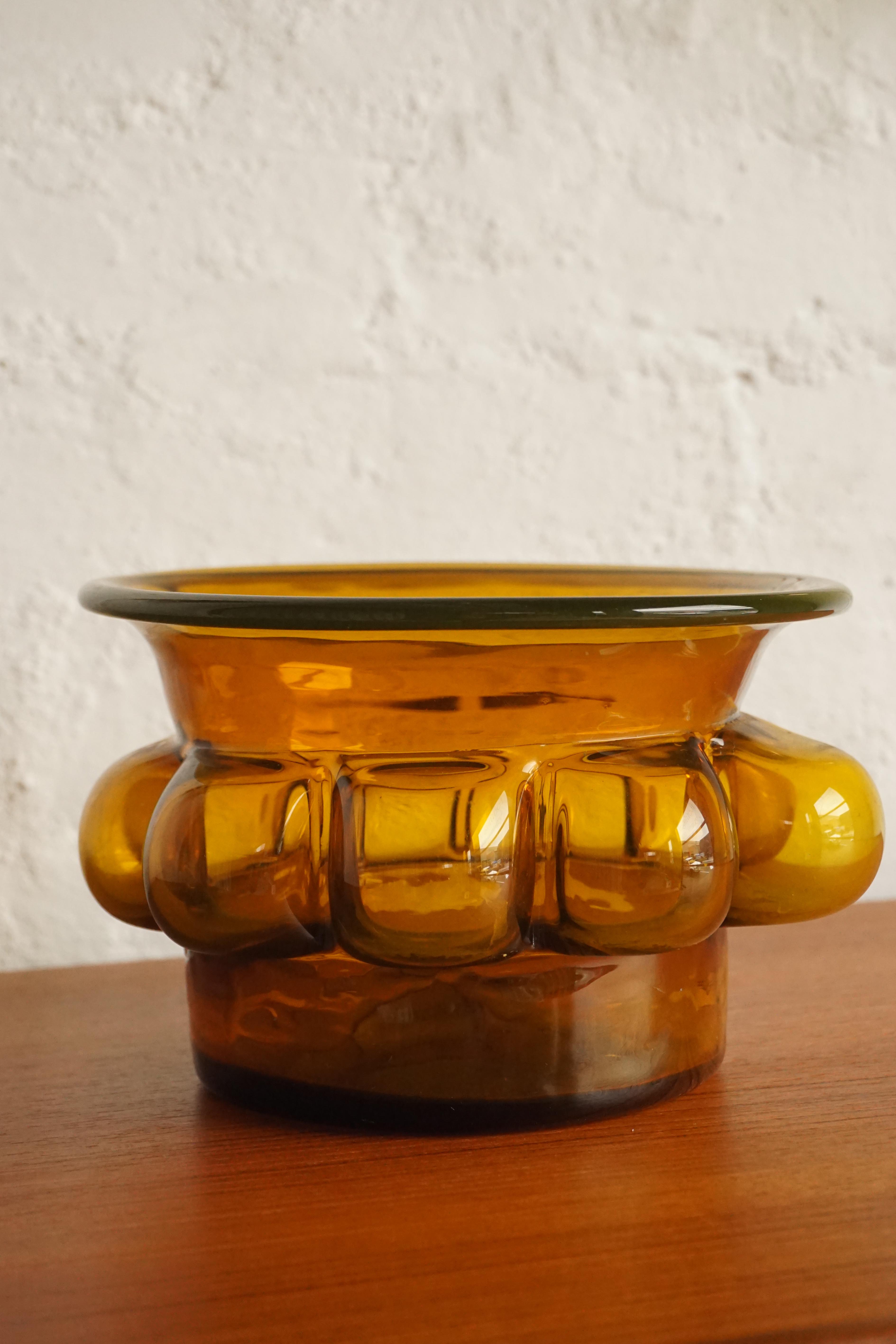 Boda Cadmium Glass Bowl by Bertil Vallien
