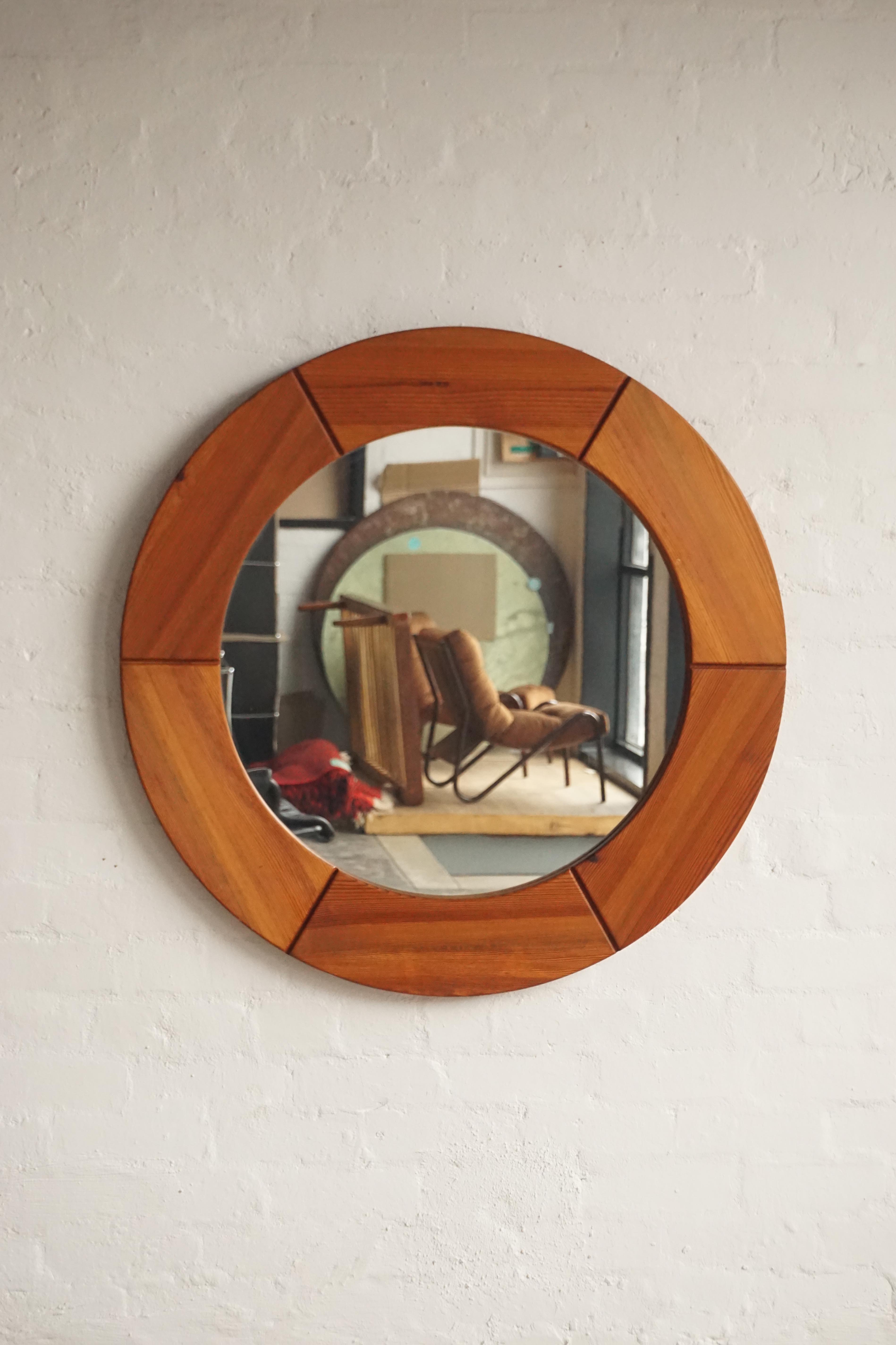 Large Scandinavian Pine Mirror