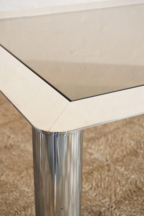 Italian Chrome Dining Table