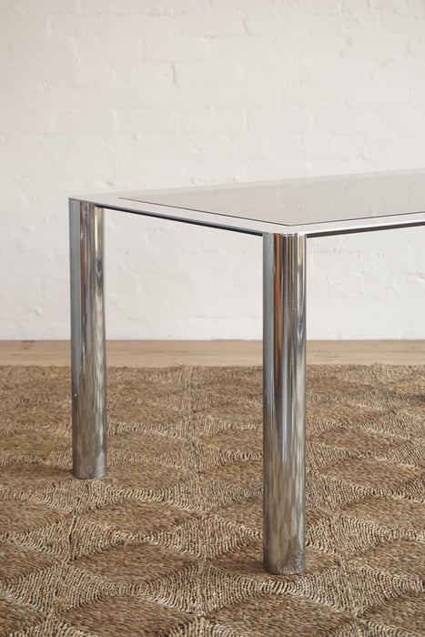 Italian Chrome Dining Table