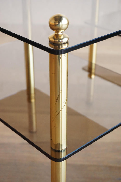 Pair of Italian Brass Side Tables