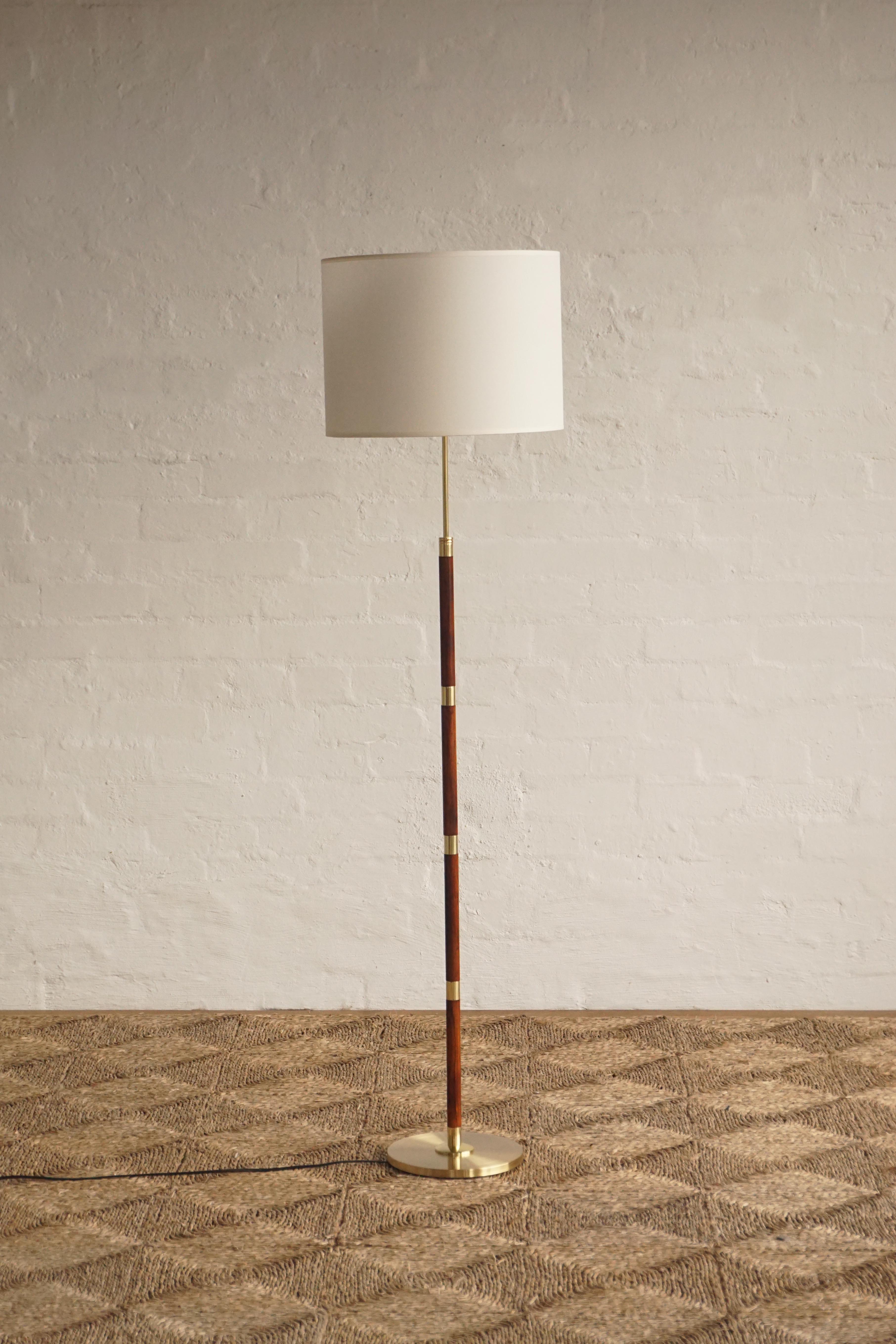Brazilian Rosewood & Brass Lamp