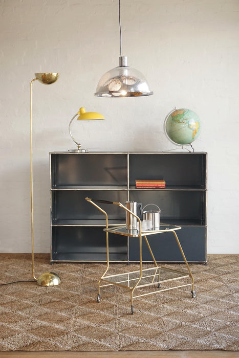 Polished Brass Bar Cart