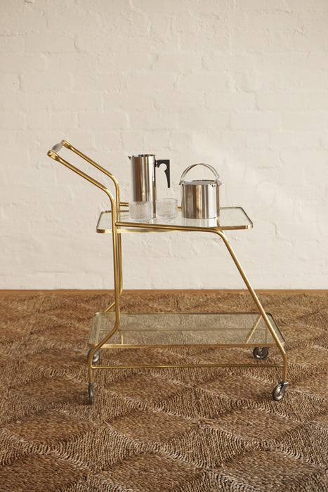 Polished Brass Bar Cart