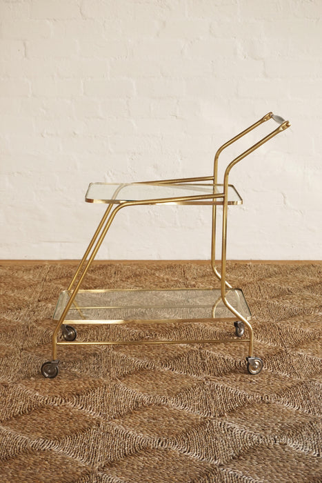 Polished Brass Bar Cart