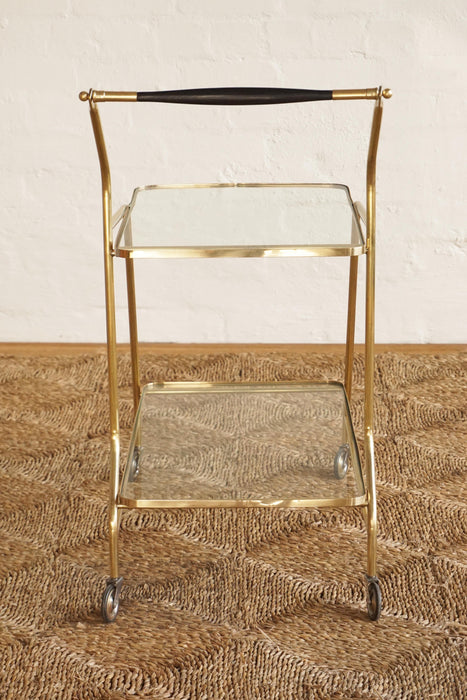 Polished Brass Bar Cart