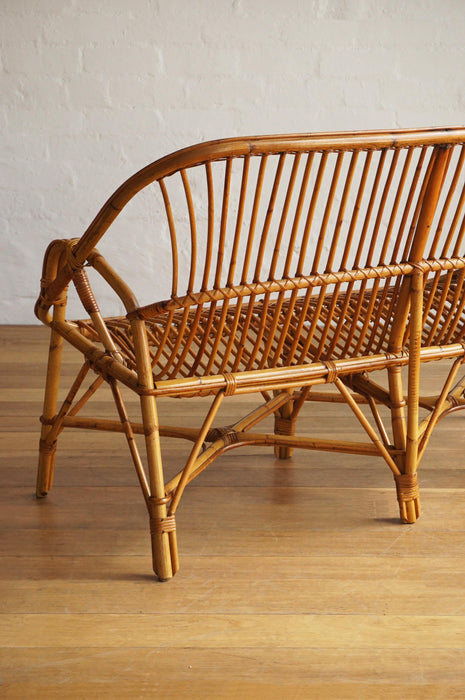 1950s French Cane Settee