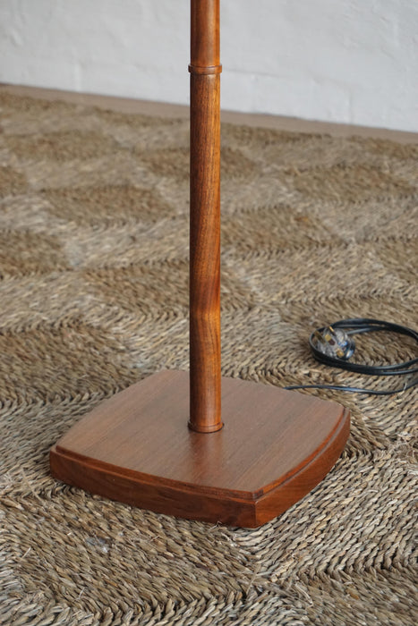 Teak & Brass Floor Lamp