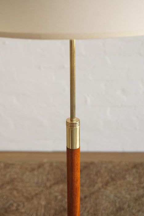 Teak & Brass Floor Lamp