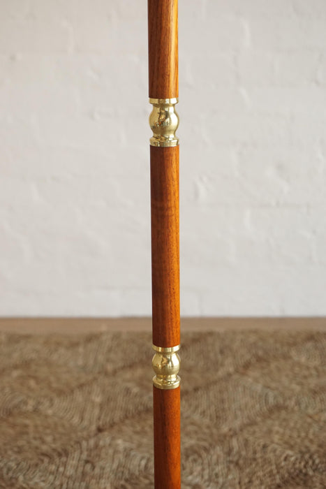 Teak & Brass Floor Lamp