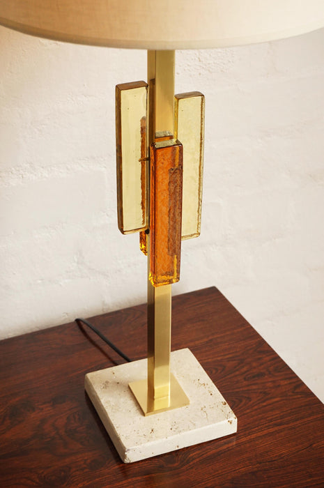 Travertine Lamp- Two Available