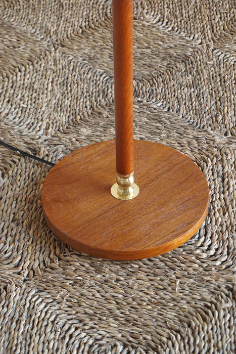 Teak & Brass Floor Lamp