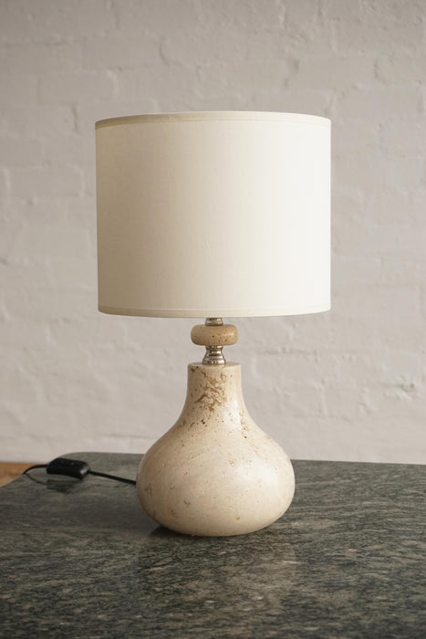 Italian Travertine Table Lamp