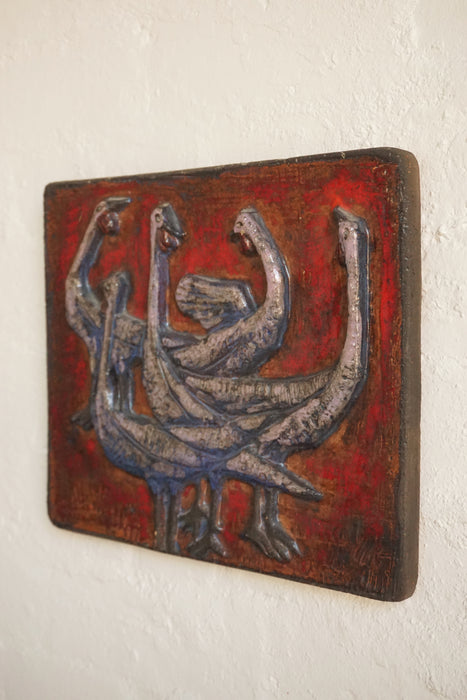 Norrmans Ceramic Wall Plaque- Geese