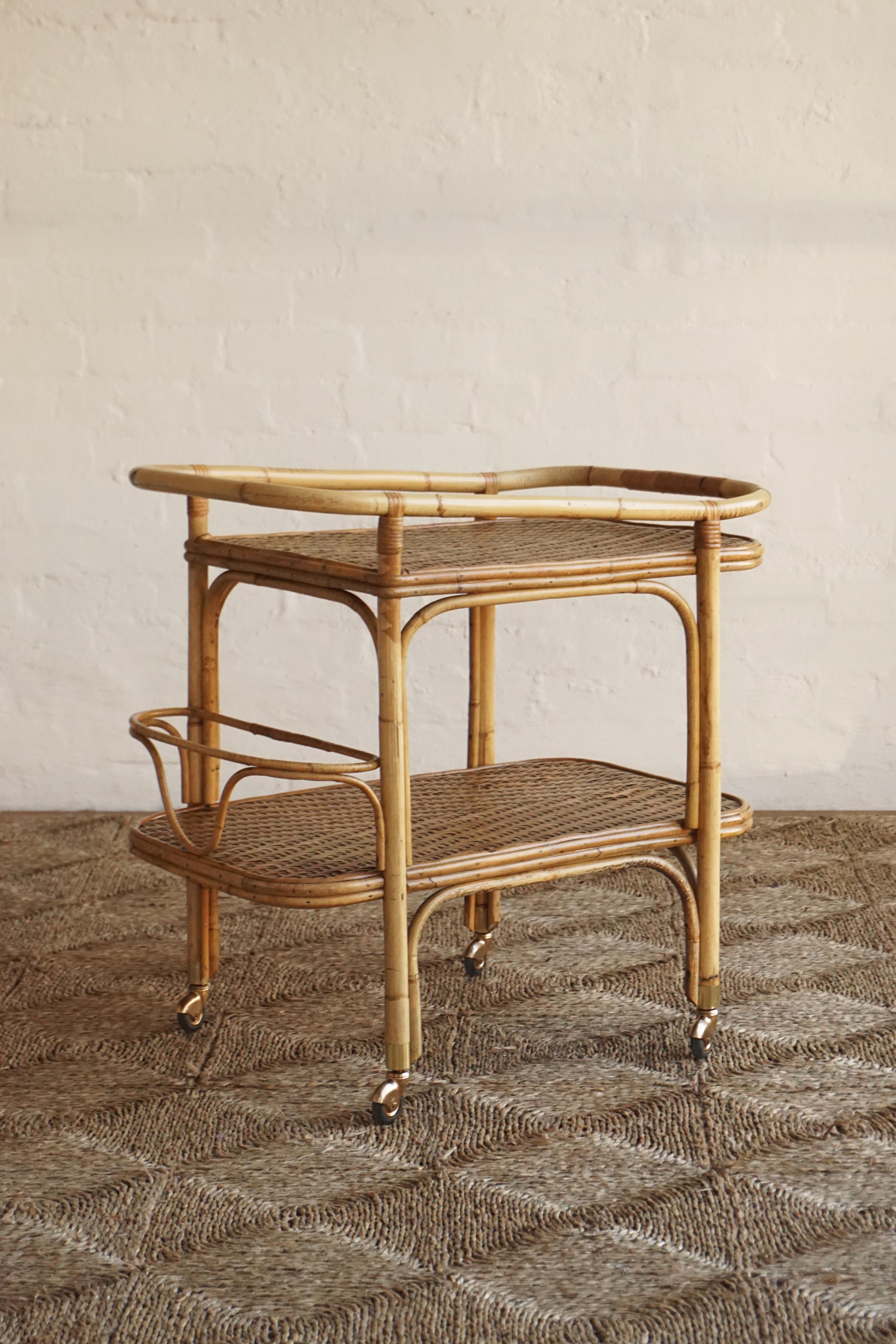 Italian Cane Bar Cart