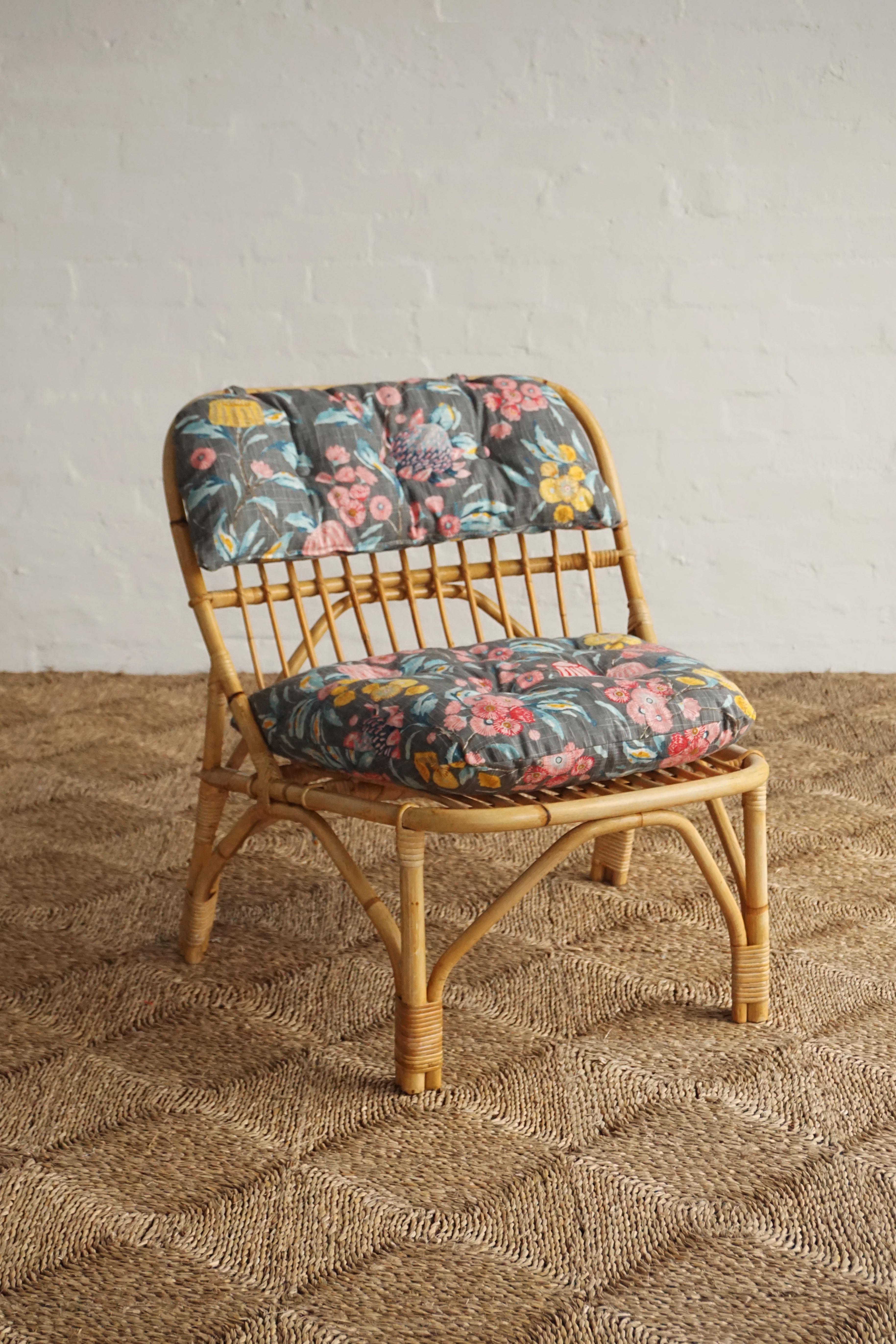 Danish Cane Lounge Chair