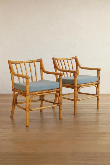 Pair of Bamboo Carver Chairs