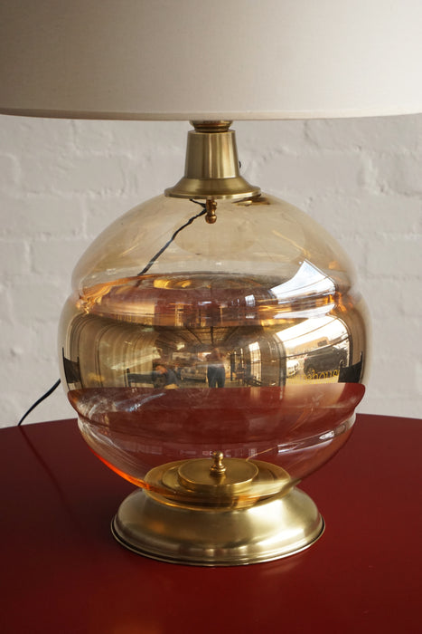 Large 1960s Italian Glass Table Lamp