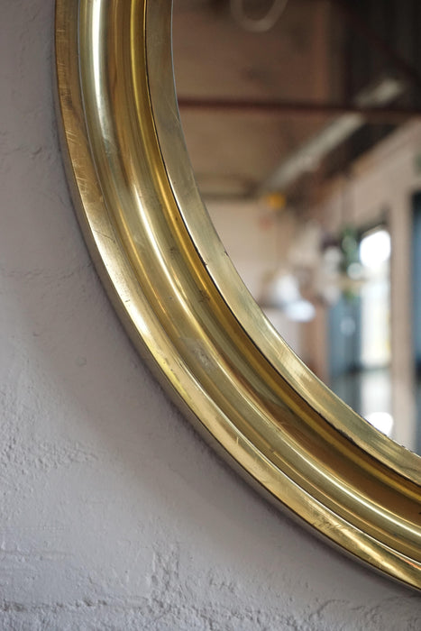 Italian 1970s Brass Mirror