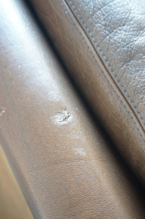 Chocolate Brown Danish Leather Sofa