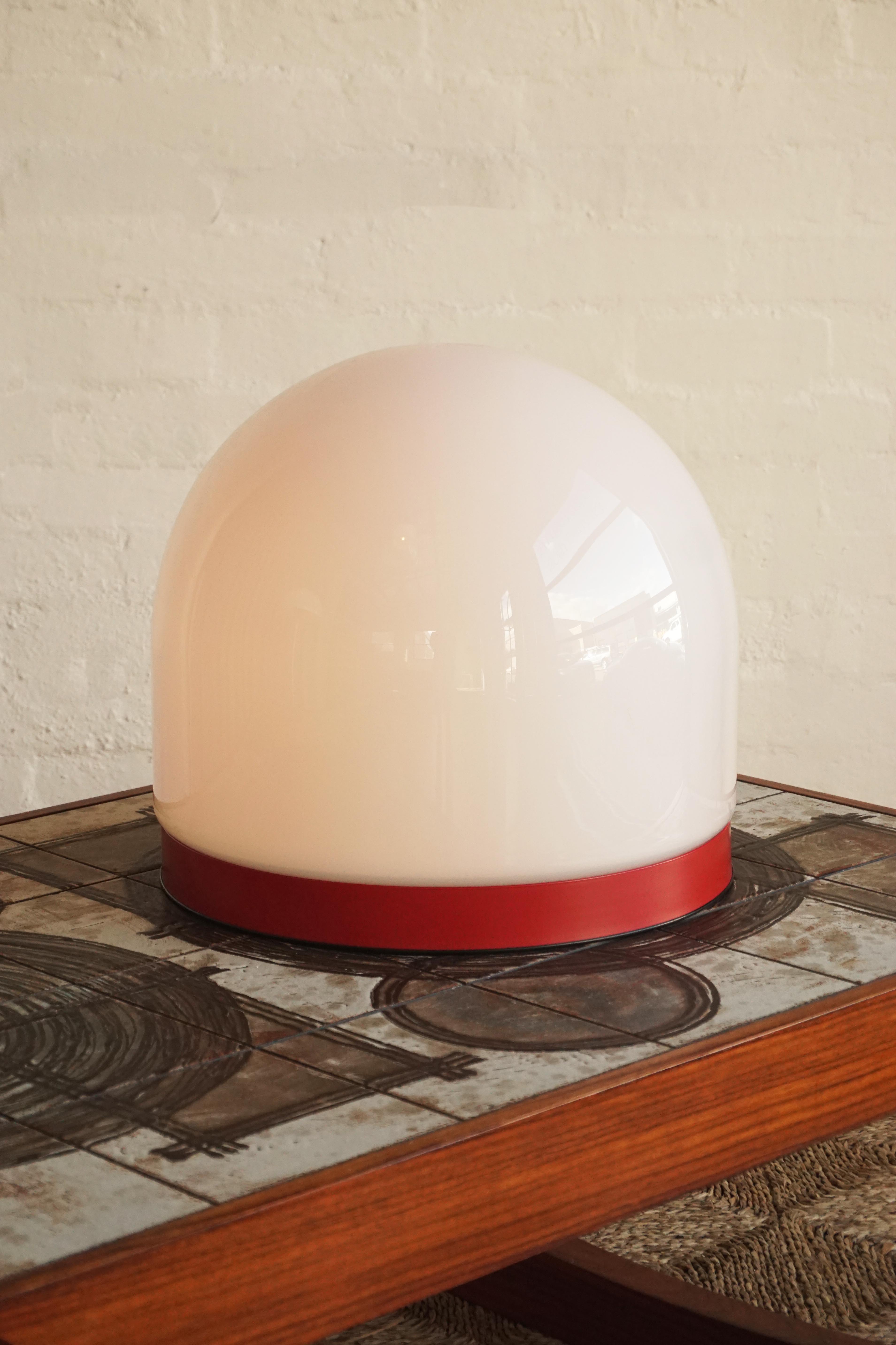 Italian Glass Dome Lamp