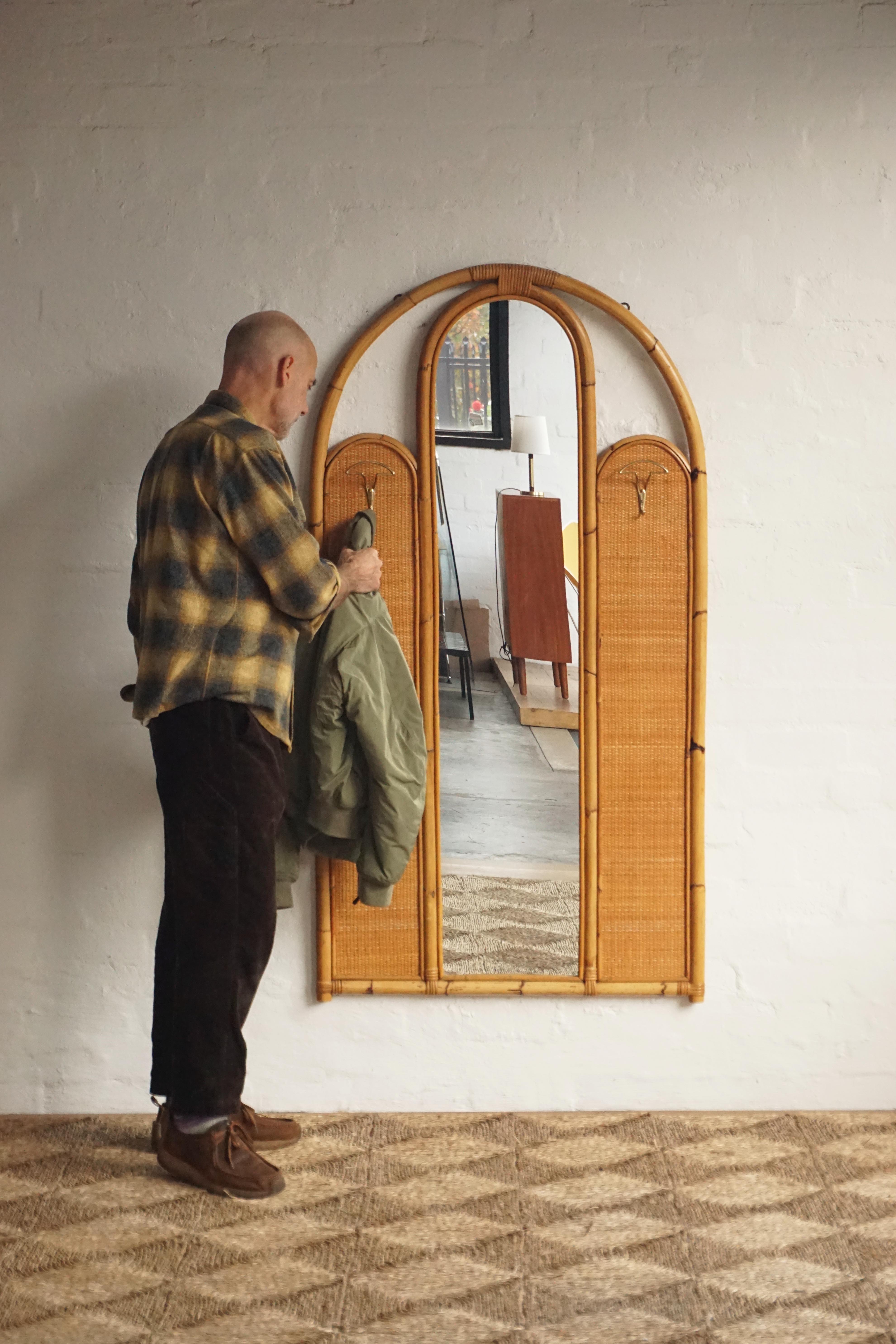 Italian Entrance Mirror / Coat Stand