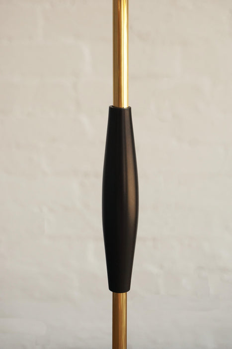 Swedish Black & Brass Standard Lamp